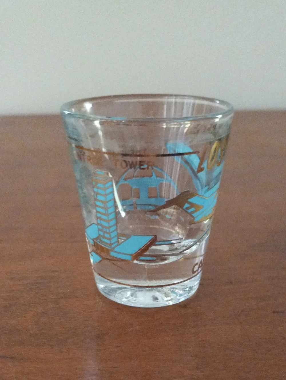 1960s Los Angeles LAX Jet Airplane Souvenir Shot Glass MCM